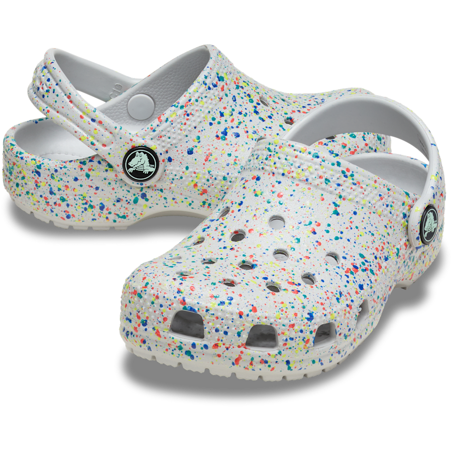 Crocs Toddler Classic Glow Paint Splatter Clog Discount