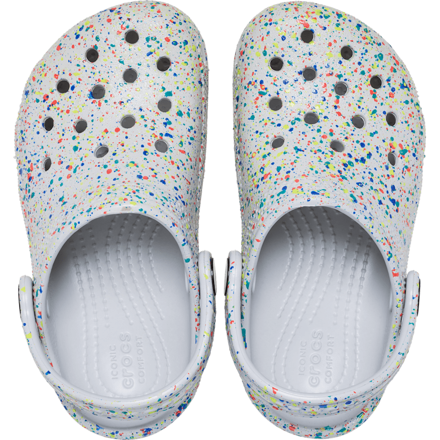 Crocs Toddler Classic Glow Paint Splatter Clog Discount