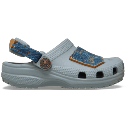 Crocs Toddler Classic Denim Adjustable Backstrap Clog Outlet