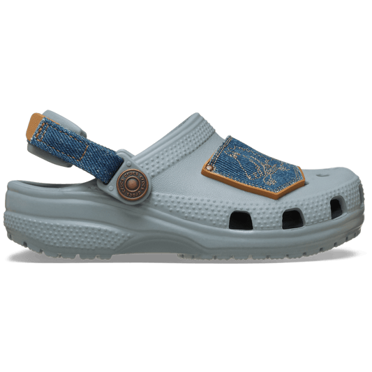 Crocs Toddler Classic Denim Adjustable Backstrap Clog Outlet
