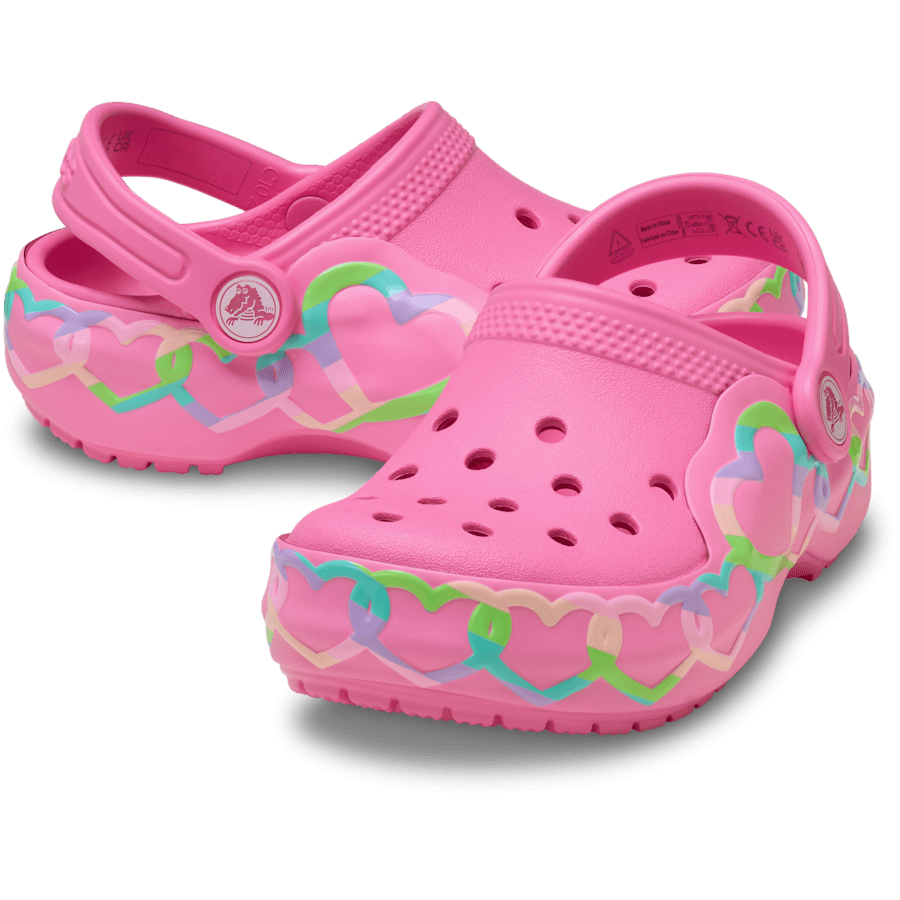 Crocs / Toddler Classic Heart Lights Clog Discount